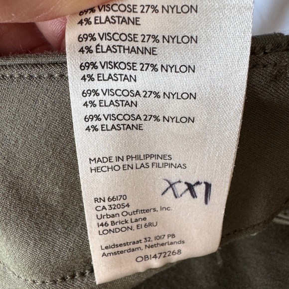 Anthropologie Maeve The Colette Crop Olive Forest Green Pants 28 High Rise - Picture 10 of 15